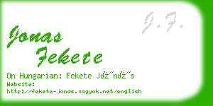 jonas fekete business card